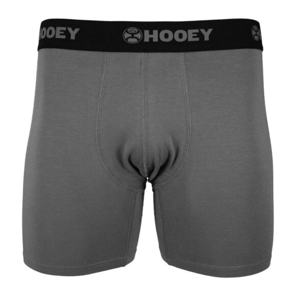 Hooey Men's Premium Bamboo Mid Thigh San Bernadino Boxer Briefs 2 pk Peyote/Gray - Picture 2 of 4